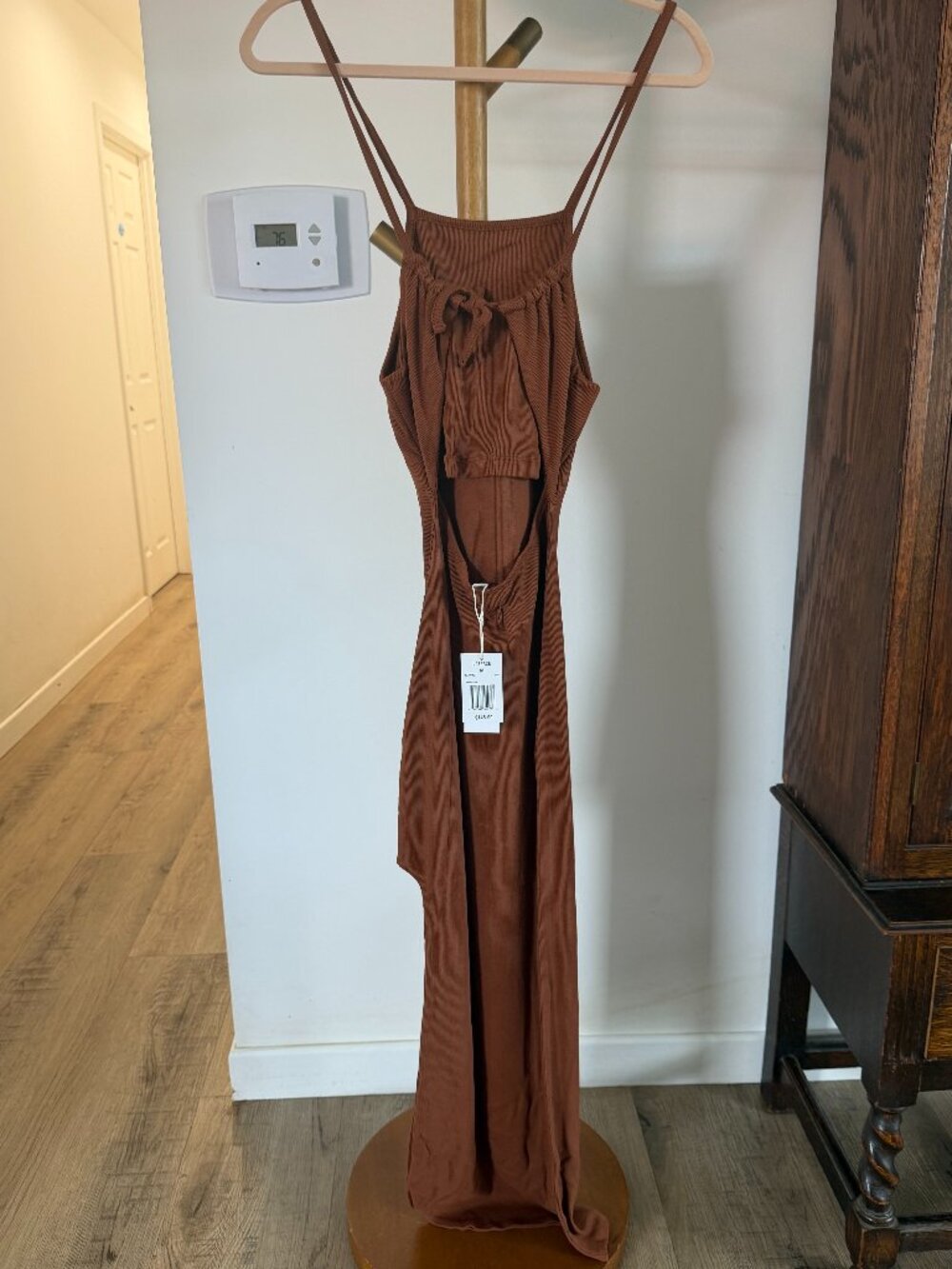 L Space Renata Dress coffee brown medium nwt - Picture 2 of 6
